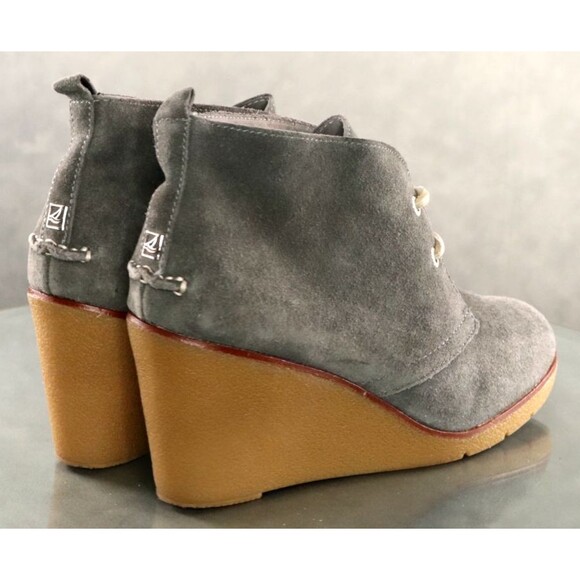 Sperry Top Sider Women's Wedge Boots Size 11 Suede Gray - Picture 8 of 12